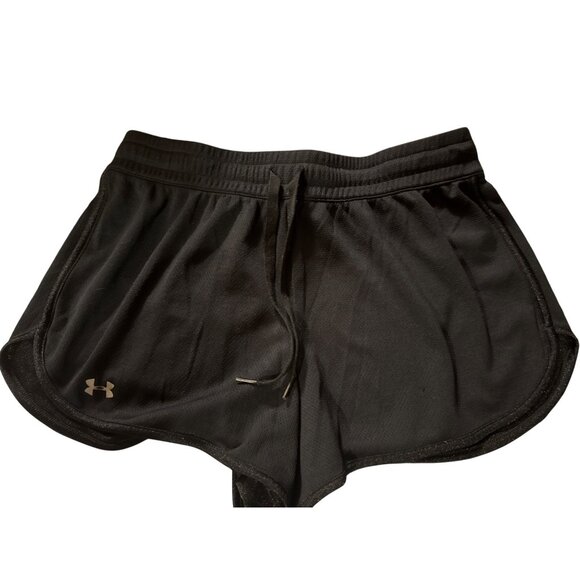 Under Armour Womens Black Loose Fit HeatGear Athletic Shorts S - Picture 1 of 5